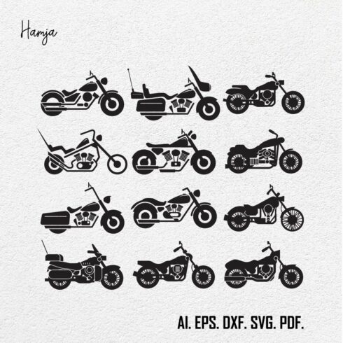 Motorcycle SVG Bundle, Motorcycle Png Bundle, Motorcycle Clipart, Motorcycle Silhouette, Harley Davidson SVG, Motorcycle Cut File For Cricut cover image.