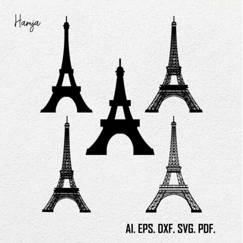 Eiffel Tower SVG, Paris SVG, Landmark SVG, Travel Svg, Eiffel Tower Clipart, Stencil, Cut File, Eiffel Tower Cricut, Silhouette, Vector, Png cover image.