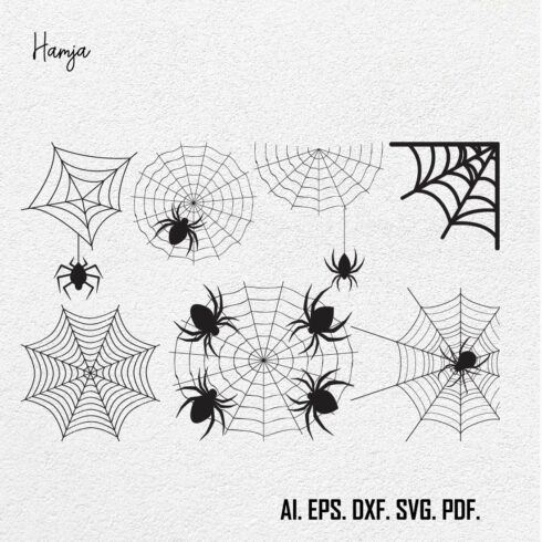 Spider Web SVG Bundle, Spider Web PNG Bundle, Spider Web Clipart, Halloween Svg Cut Files for Cricut, Spider Web Silhouette, Cobweb Svg cover image.