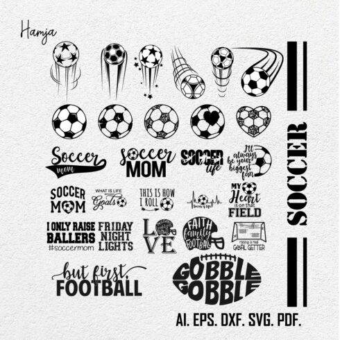 Soccer Vector Svg Design Bundle cover image.