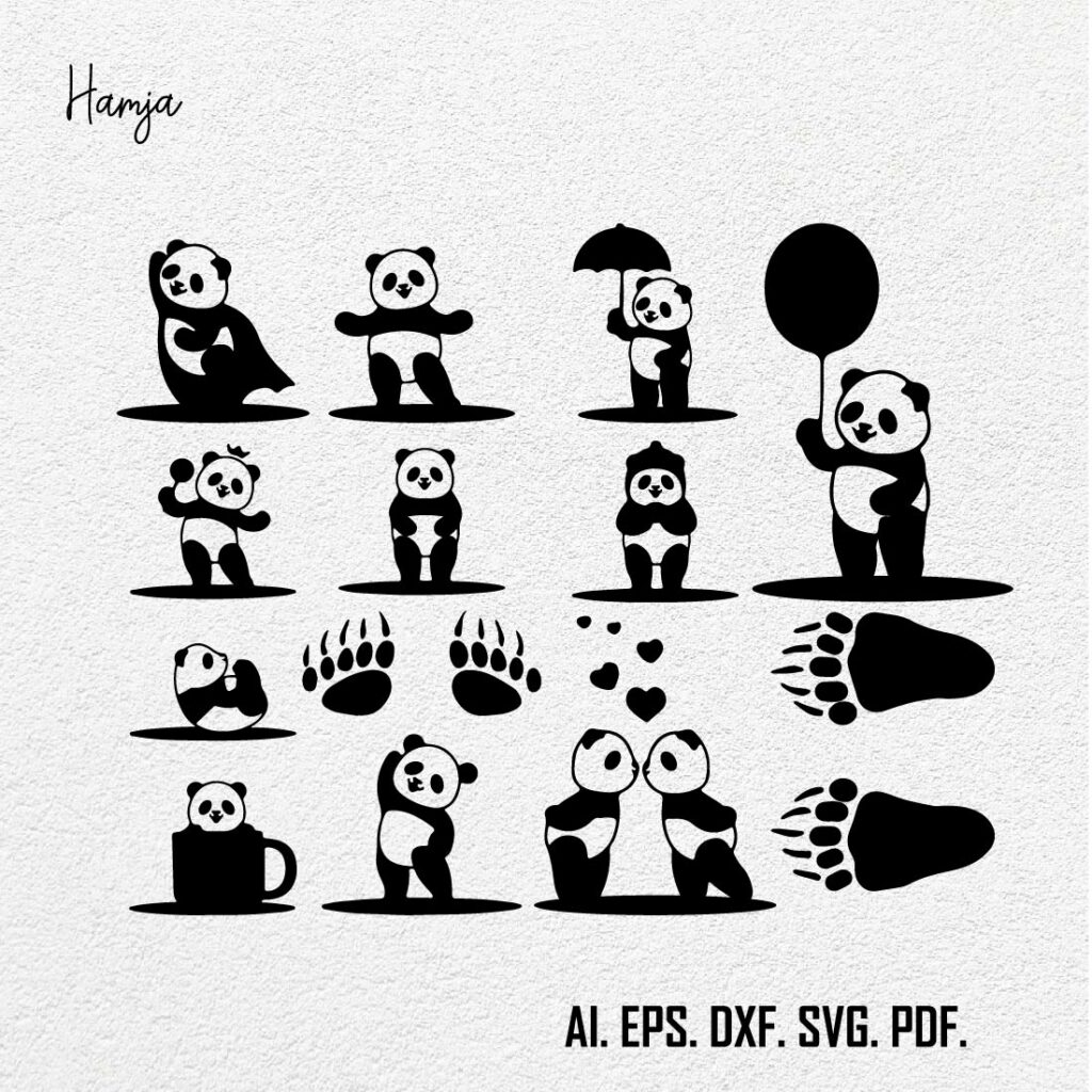 Panda SVG Cute Panda Svg Cute Panda Svg Cute Panda Clipart Panda Shirt ...