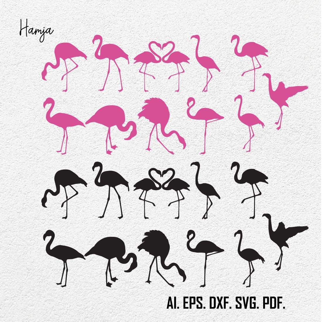 Flamingo SVG | Bird SVG | Flamingo SVG Bundle | Flamingo Cut File | Flamingo Clipart | Flamingo Silhouette | Bird Cut File | Bird Clipart preview image.