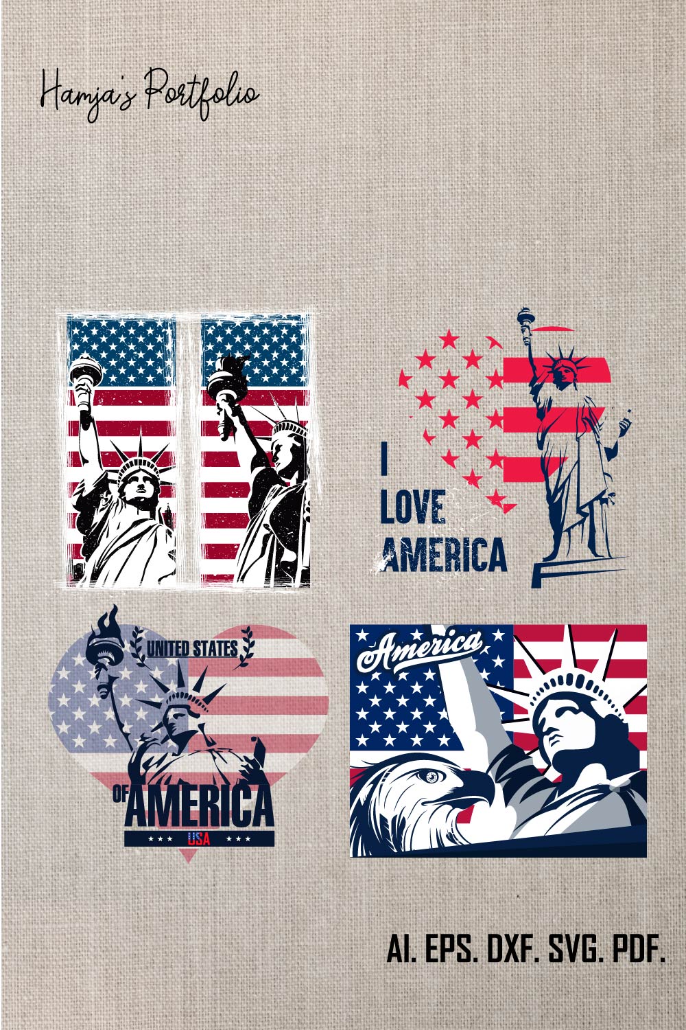 American Svg bundle, 4th of July SVG Bundle, fourth of July svg, America Svg Bundle, USA svg Bundle, Patriotic svg, Independence day SVG pinterest preview image.