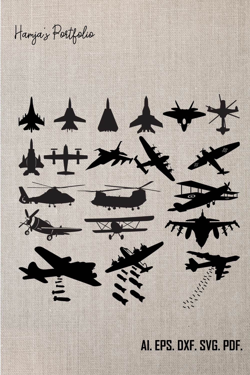 Airplane Svg/ Biplane SVG/ War plane SVG/Military plane/ Airplane Clipart/ Biplane / Aeroplane/ Silhouette/ SVG Files for Cricut/ Silhouette pinterest preview image.