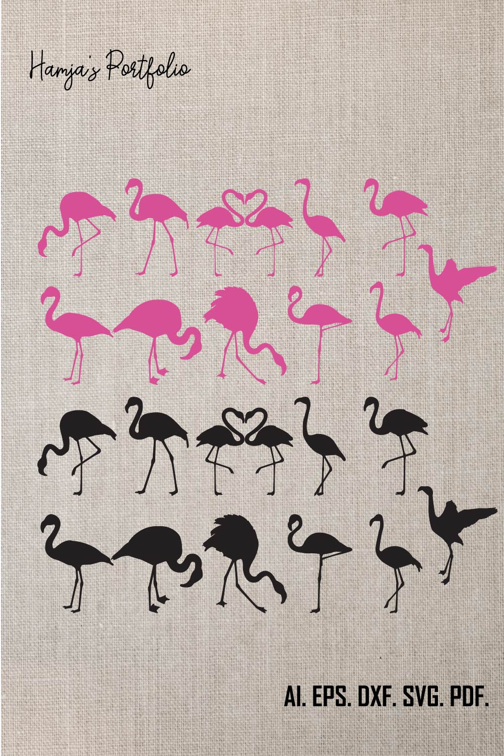 Flamingo SVG | Bird SVG | Flamingo SVG Bundle | Flamingo Cut File | Flamingo Clipart | Flamingo Silhouette | Bird Cut File | Bird Clipart pinterest preview image.
