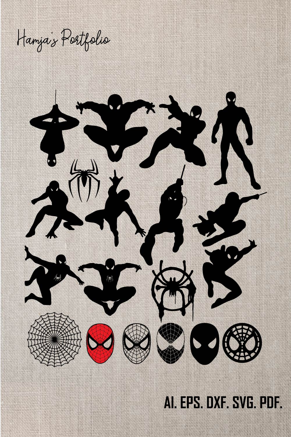 Spiderman Svg Bundle, Spiderman Svg, Spiderman Png, Spiderman Head Svg, Spidey Svg, Baby Spiderman Svg, Transparent Background Spiderman pinterest preview image.