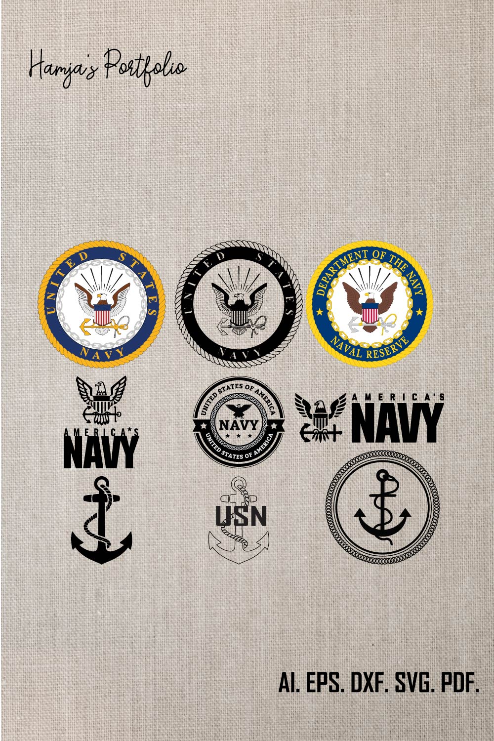 Department of the Navy Seal Logo Bundle  US Navy Seal Logo Seal of the Navy United States Navy Cut File United States Navy Svg Logo pinterest preview image.