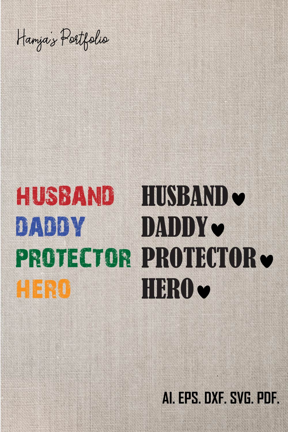 Husband Daddy Protector Hero Svg, Father's Day Gift, Husband Gift, Dad Svg, Dad Life Png, Father's Day Svg, Grandpa Svg, Cricut Cut File pinterest preview image.