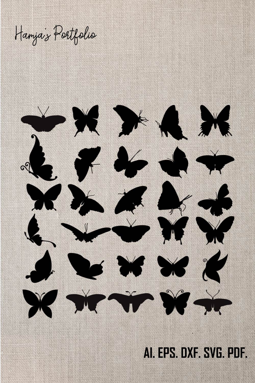 Butterfly SVG, Butterfly Bundle SVG Files, Butterfly SVG Layered, Butterfly Files for Cricut, Butterfly Clipart, Butterflies Svg, Silhouette pinterest preview image.