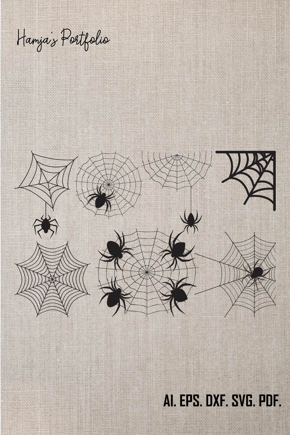 Spider Web SVG Bundle, Spider Web PNG Bundle, Spider Web Clipart, Halloween Svg Cut Files for Cricut, Spider Web Silhouette, Cobweb Svg pinterest preview image.