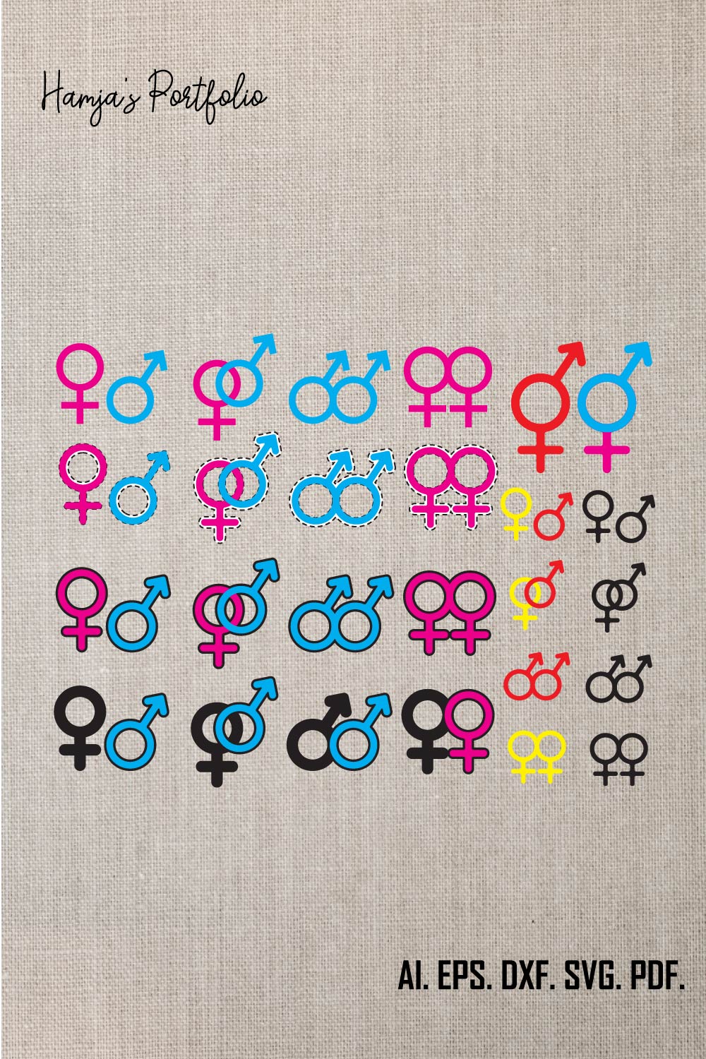 Gender Symbols Svg, Icon Svg, Symbol Svg, Male Female Symbol Svg Cut Files Cricut, Silhouette，Svg, Gender Symbols Clipart, Symbol Png pinterest preview image.