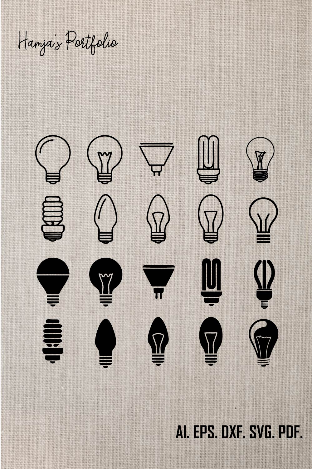 Light Bulb SVG Bundle, Light Bulb PNG Bundle, Light Bulbs Svg, Light Bulb Clipart, Light Bulb Cut Files For Cricut, Light Bulb Vector pinterest preview image.