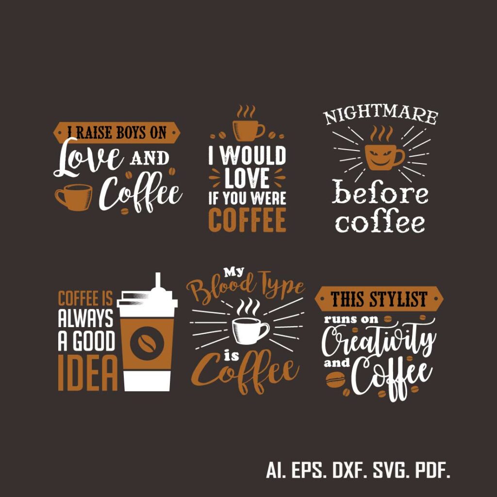 Coffee Svg Bundle Coffee Svg Mug Svg Bundle Funny Coffee Saying Svg