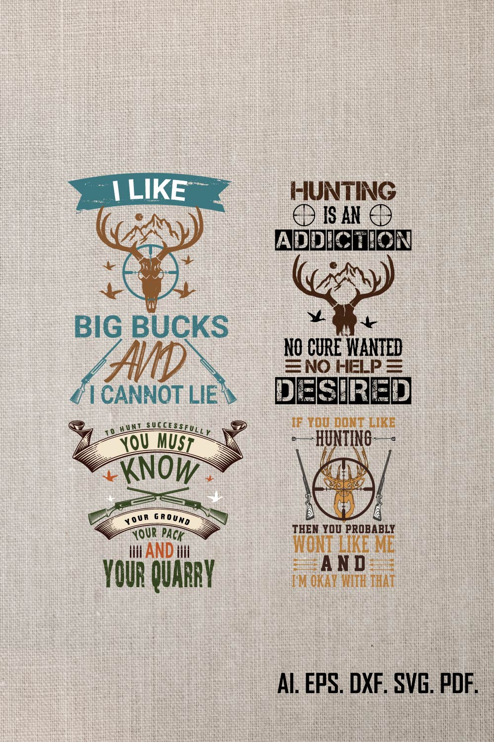 Hunting SVG Bundle, Hunting Quotes Svg Bundle, Funny Hunting Svg, Hunting Season Svg, Hunting Png, Hunting shirt Svg, Hunter Svg pinterest preview image.