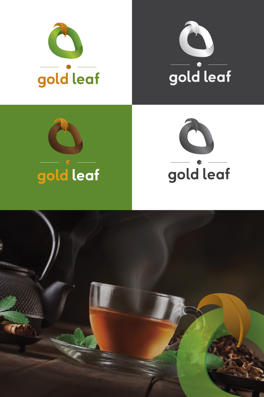 Gold Leaf logo pinterest preview image.