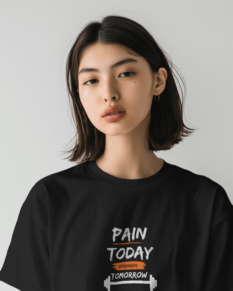 asian female model wearing tshirt mockup in a studio photoshoot scene5 0297 2 468