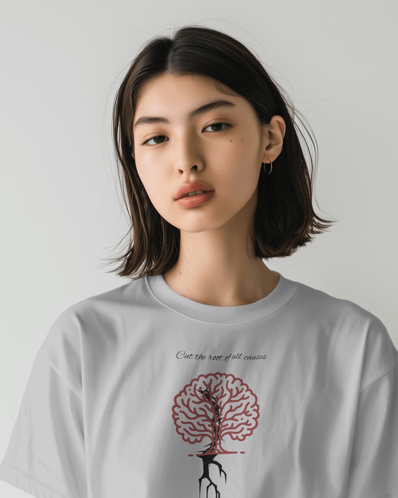 asian female model wearing tshirt mockup in a studio photoshoot scene5 0297 7 441