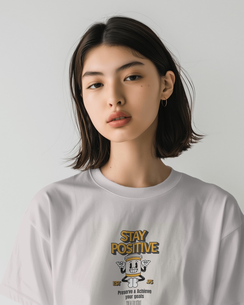 asian female model wearing tshirt mockup in a studio photoshoot scene5 0297 8 318