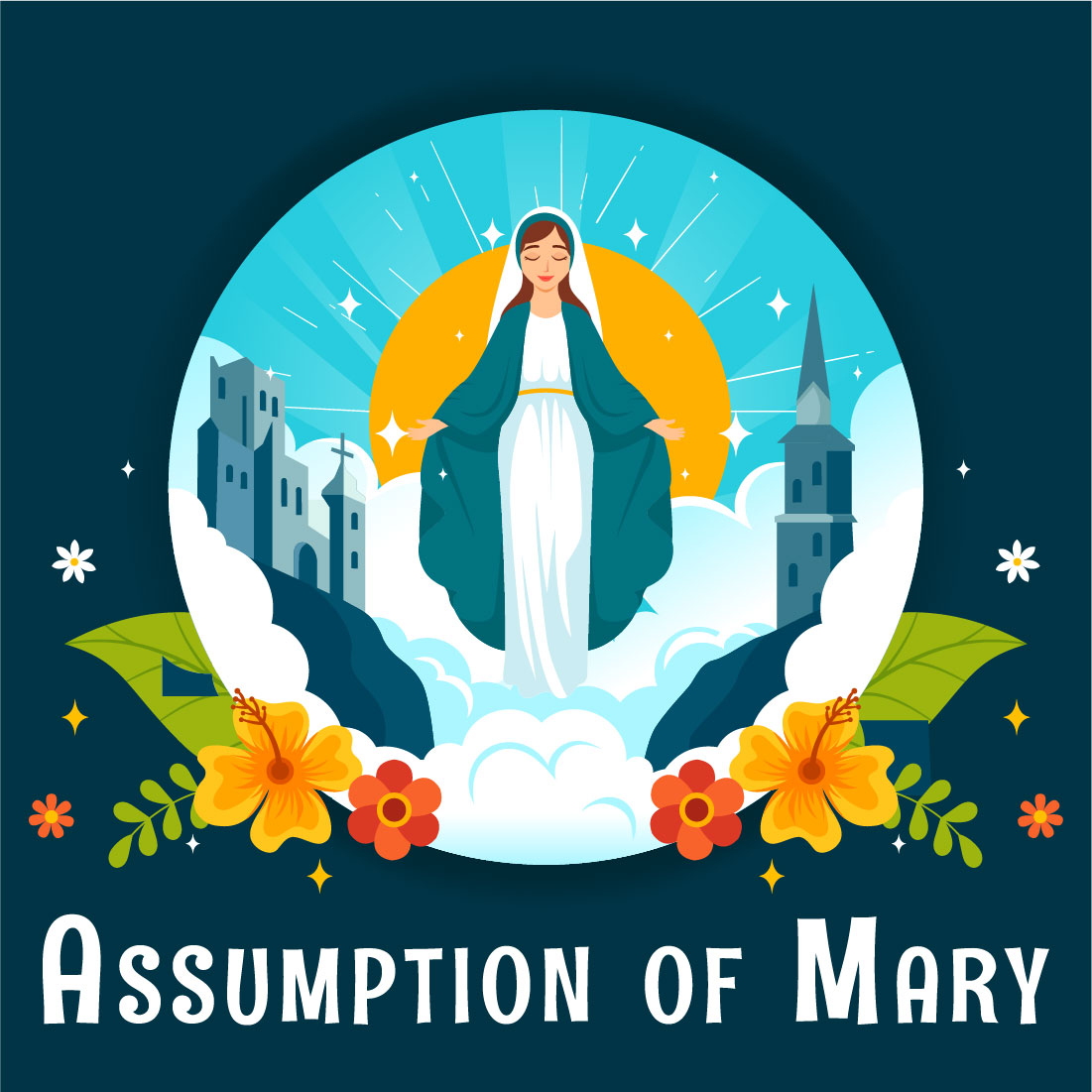 11 Assumption of Mary Illustration cover image.