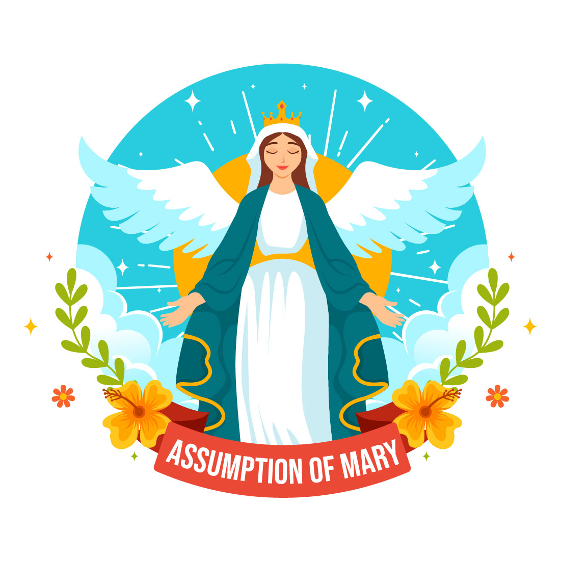 11 Assumption of Mary Illustration preview image.