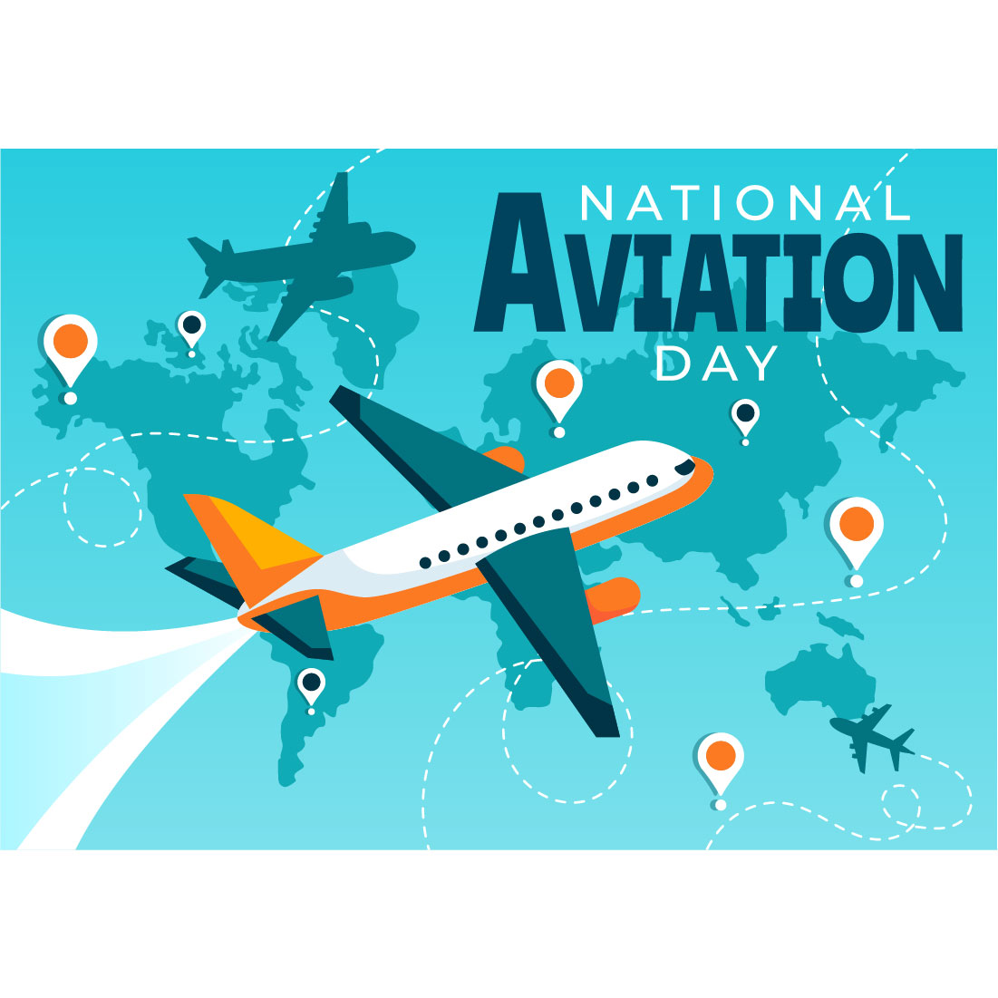 13 National Aviation Day Illustration preview image.