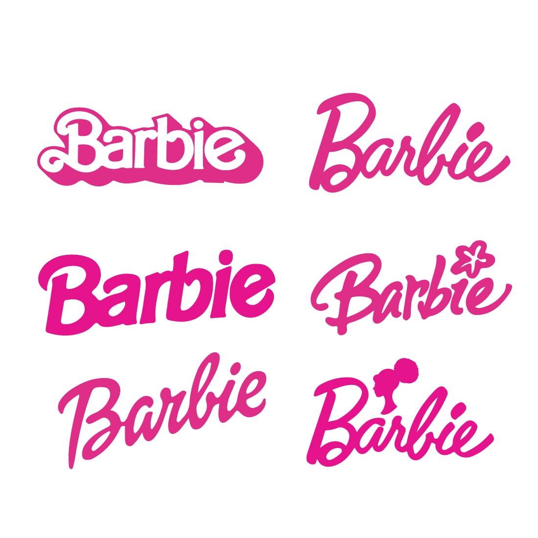 Barbie Logo Vector Svg Bundle, Barbie Pink Logo ,Barbie Silhouette Bundle , Barbie Princess Svg, Princess Svg, Barbie Girl Svg, Barbie Svg Bundle preview image.