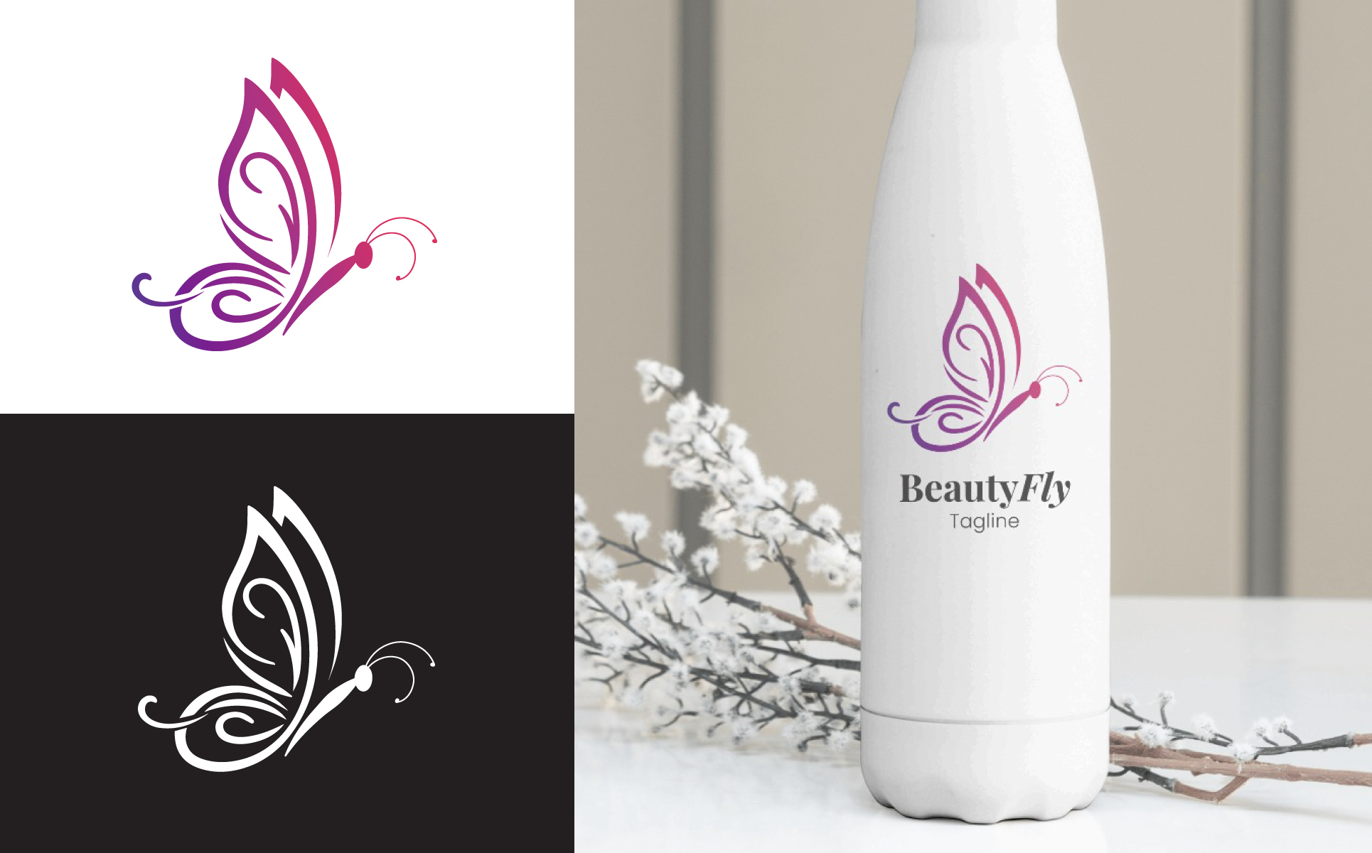 beauty butterfly logo slide 2 724