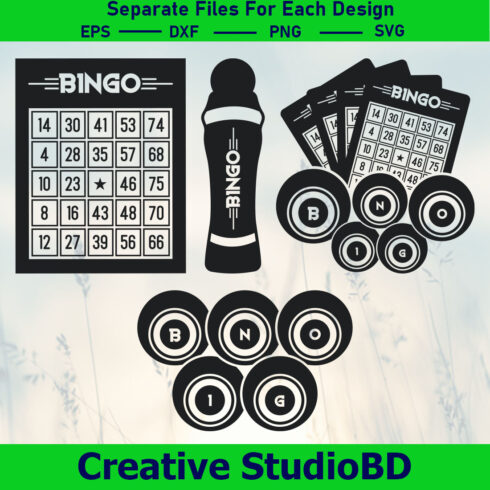 Bingo SVG Bundle, Bingo Balls Svg, Bingo Dauber Svg, Game Svg, Bingo Card Svg, Numbers Svg, Bingo Silhouette, cover image.