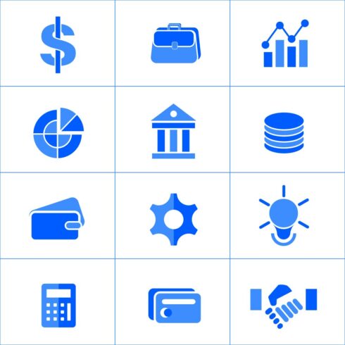 Premium Business & Finance Icon Set cover image.