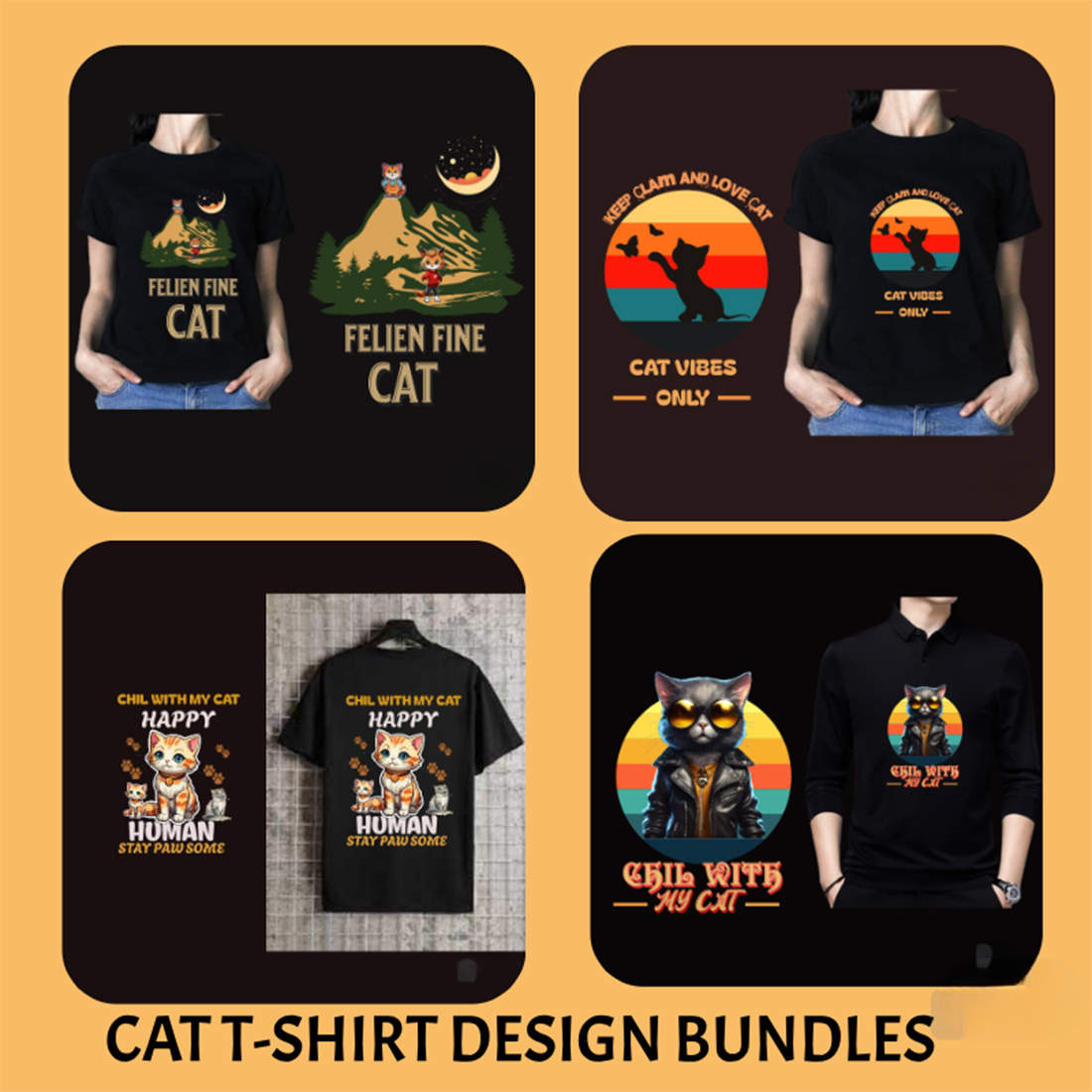 Cat T-Shirt Design cover image.