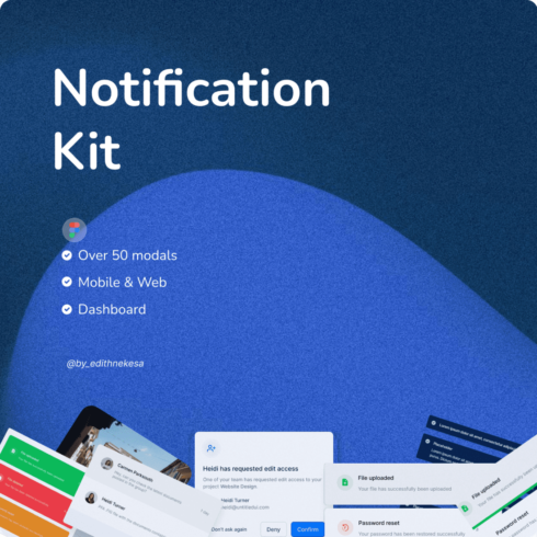 Notifications UI Kit cover image.