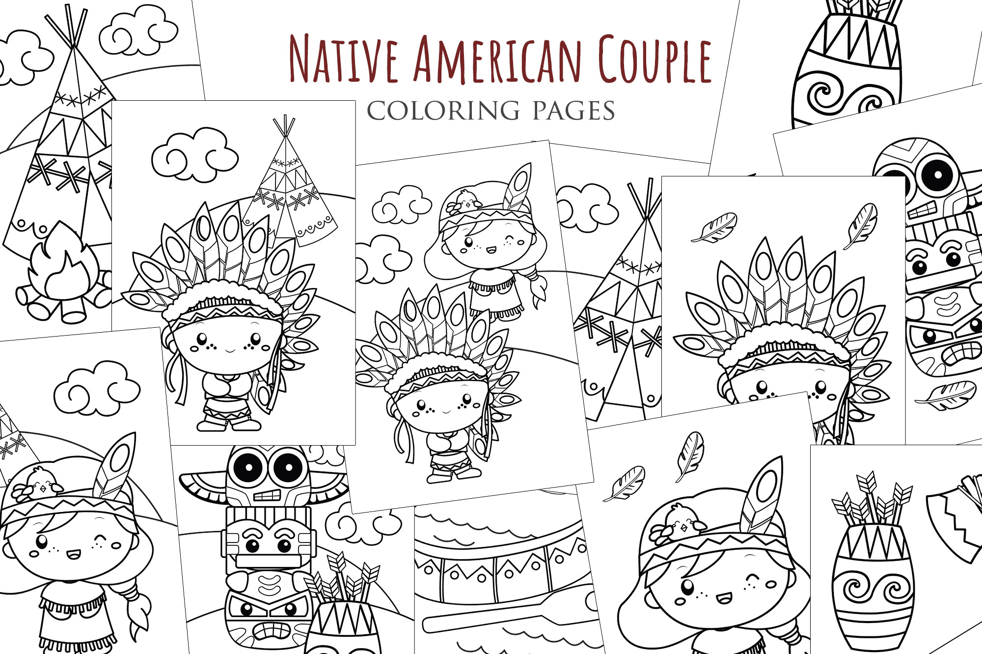 Native American Coloring Pages Kids 2025 