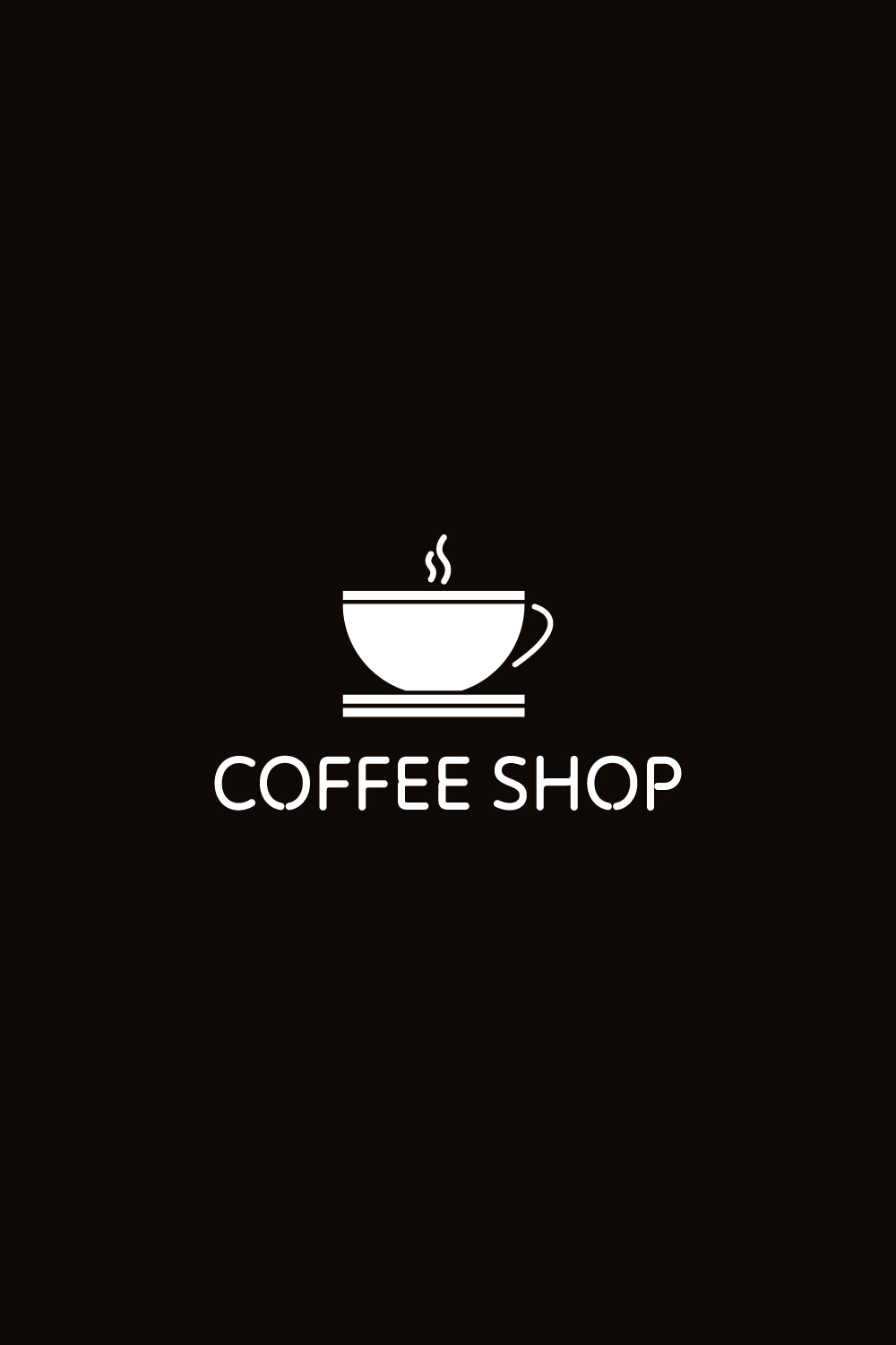 Coffee shop and restaurant logo pinterest preview image.