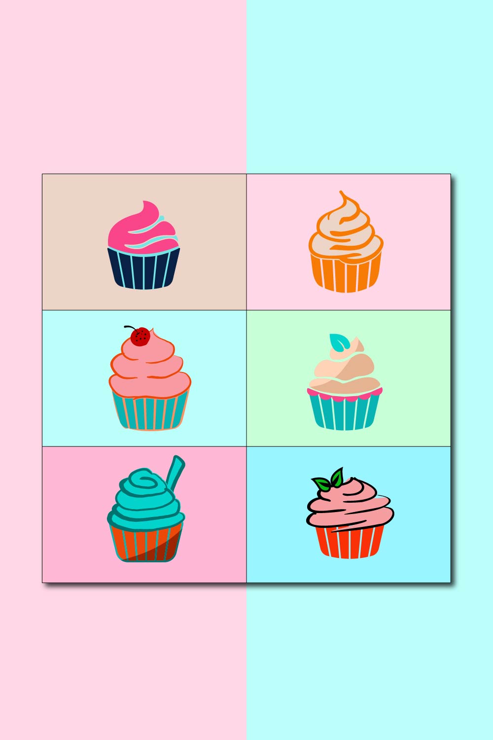 Cupcake Icon Collection pinterest preview image.