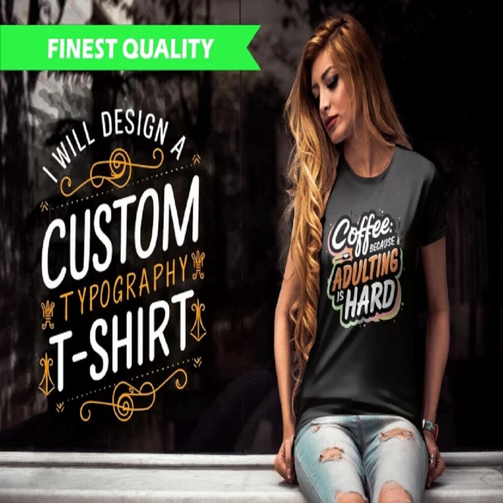 custom and trendy typography t shirt design - MasterBundles