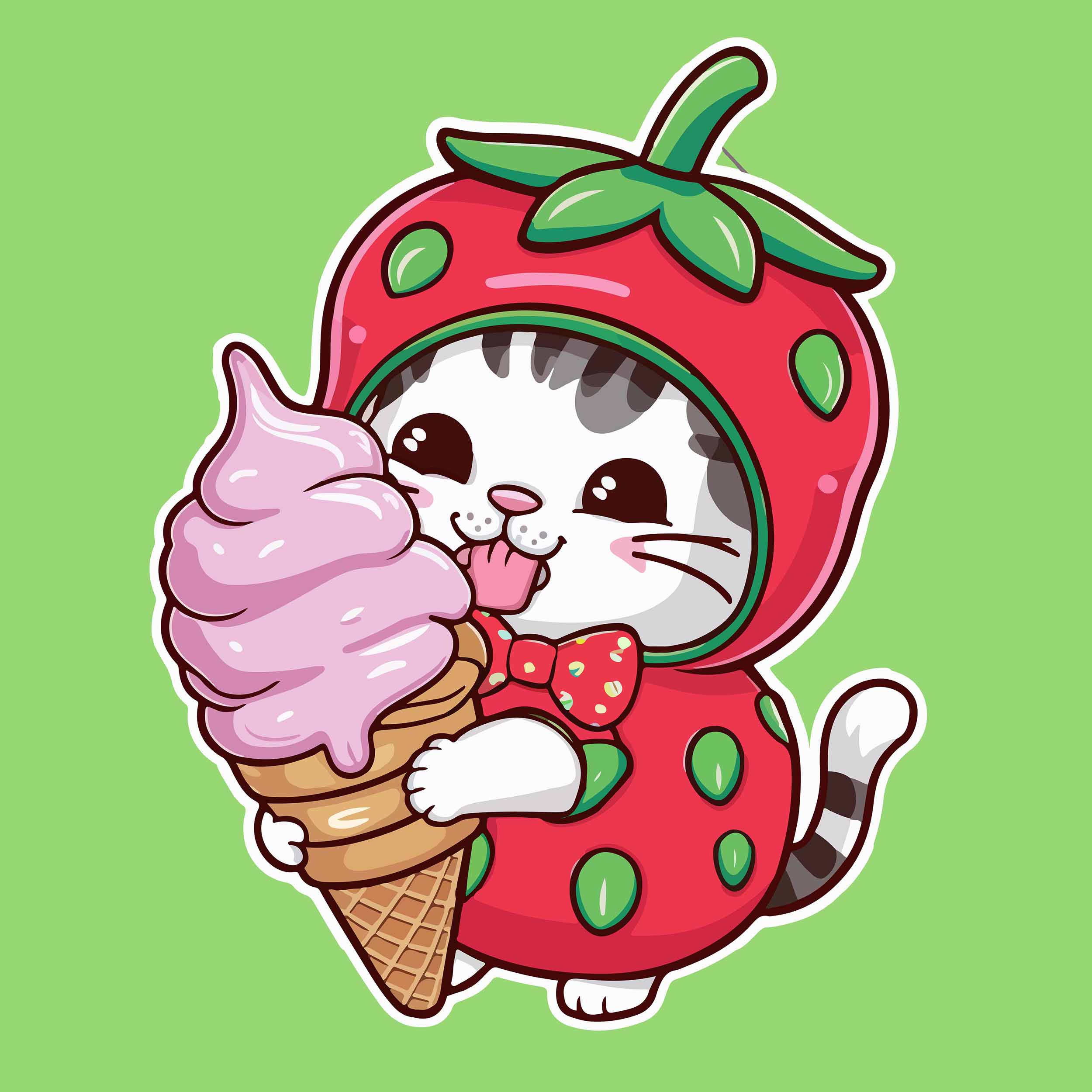cute cat ice cream 03 497