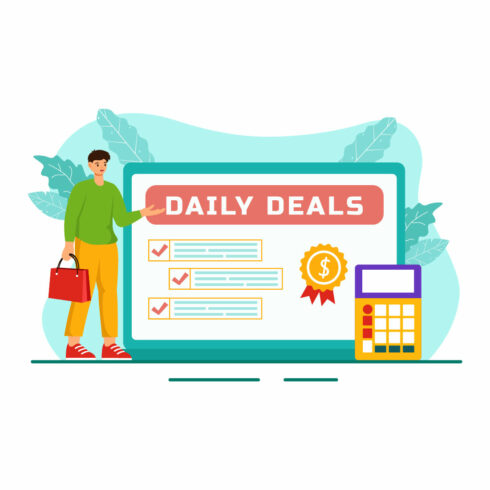 9 Daily Deals of The Day Illustration cover image.