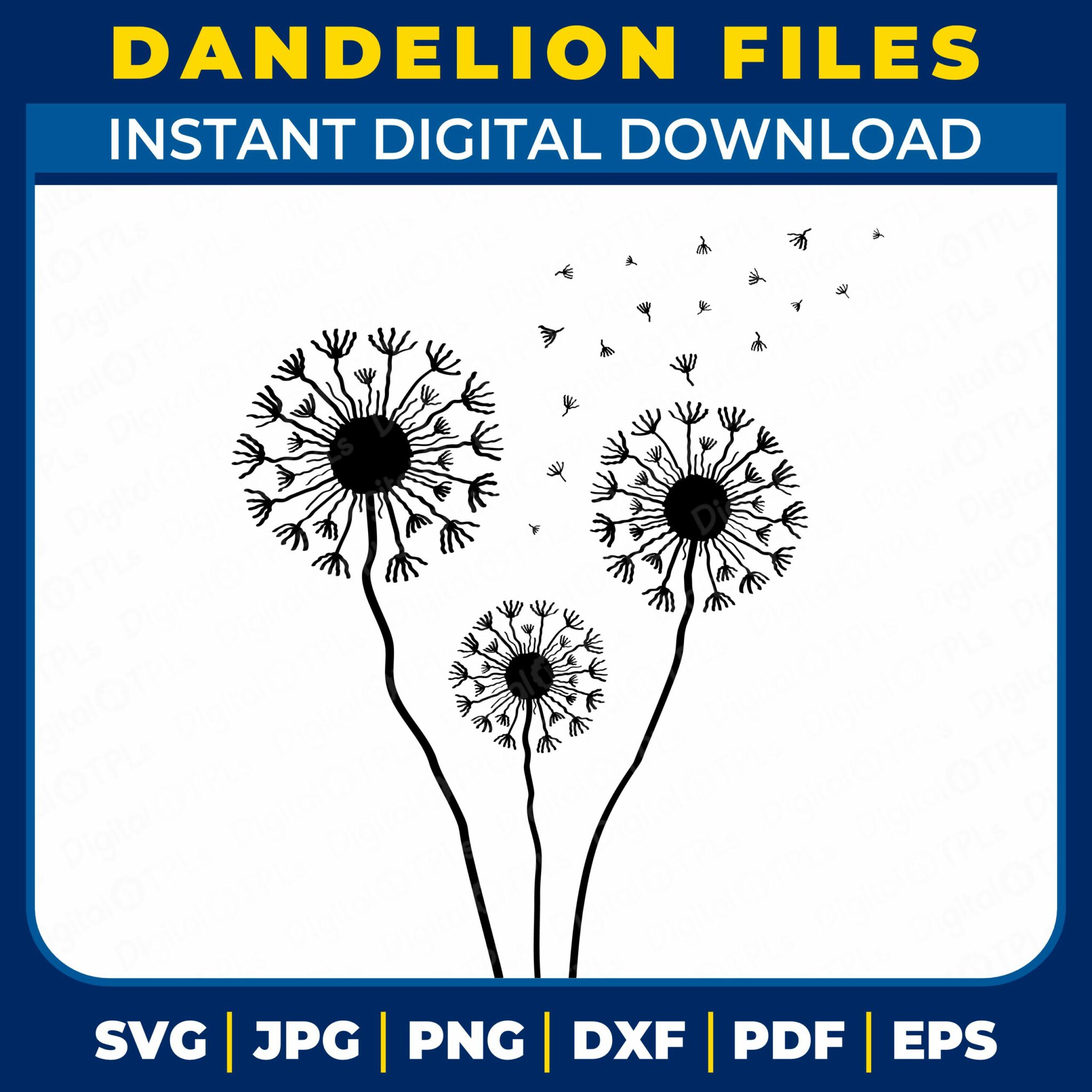 Blowing Dandelion SVG Files - MasterBundles