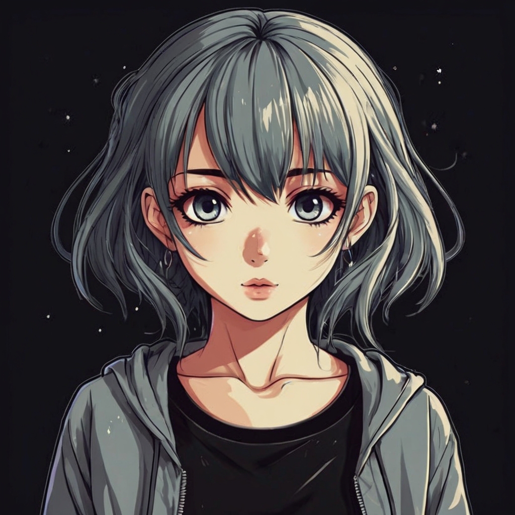 default a beautiful anime girl for tshirt design 0 717
