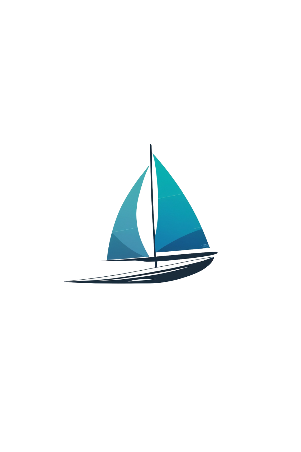 Minimalist Sailboard Logo pinterest preview image.