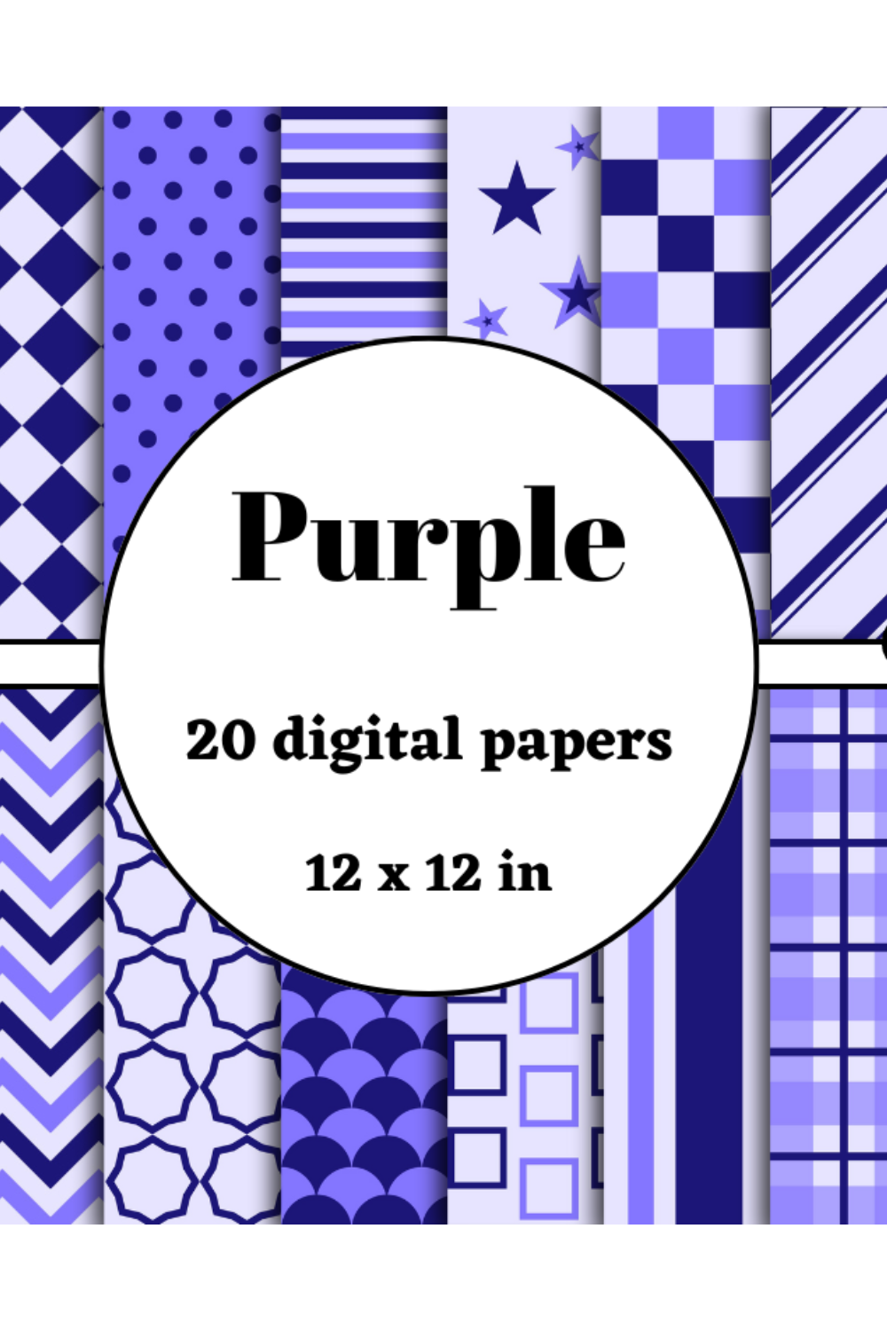 purple digital papers pinterest preview image.