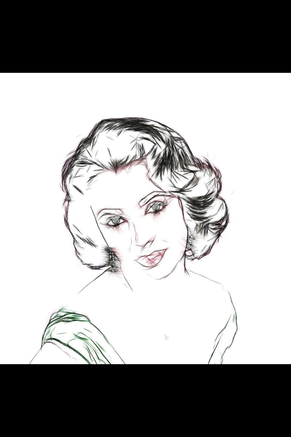 Elizabeth Taylor Line Drawing Poster Print Home Decor Printable Digital Download pinterest preview image.