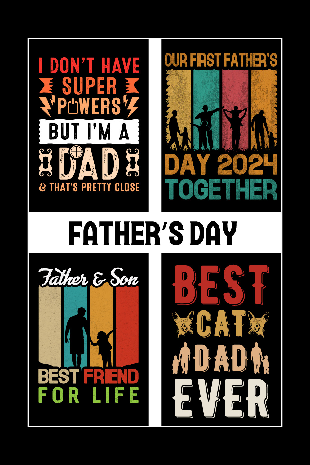 Father's Day T-Shirt- Dad T-Shirt Design- Father day t-shirt- Happy father's day t-shirt design ideas- Dad day- Papa son- fathers day shirt ideas for family- Trendy T-shirt- T-shirt Designs pinterest preview image.