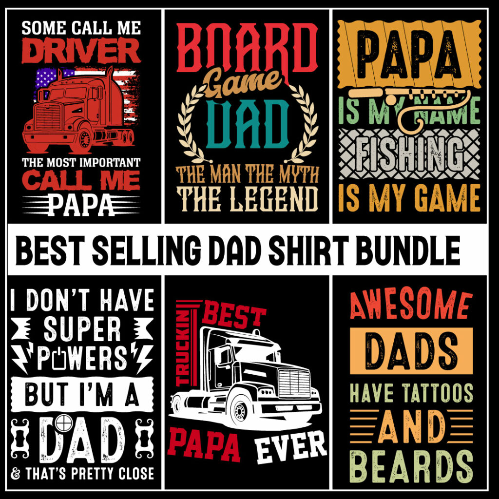 485+ Father's Day T-shirt Design Images & Templates 2024 - MasterBundles