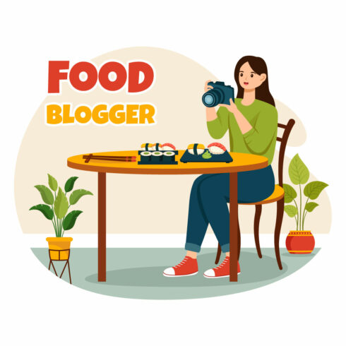9 Food Blogger Illustration cover image.