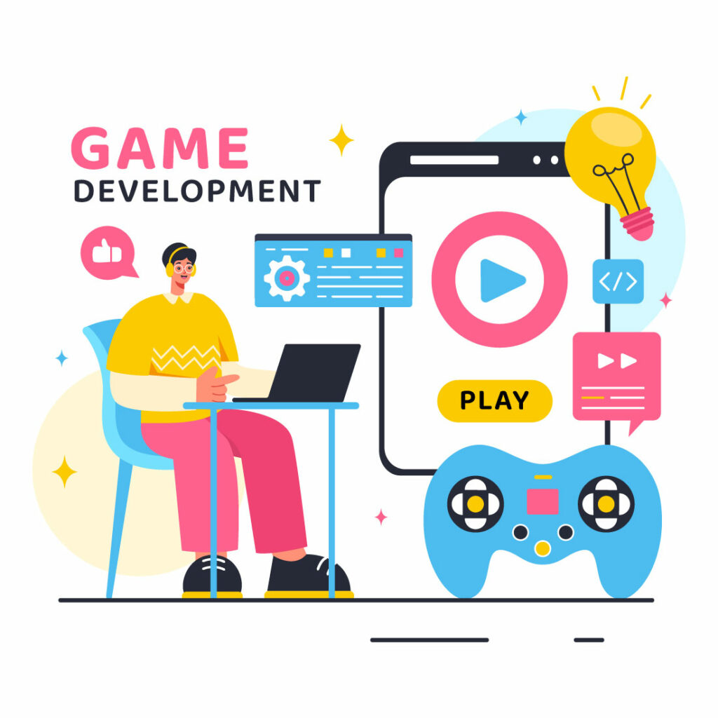 9 Video Game Development Illustration - MasterBundles