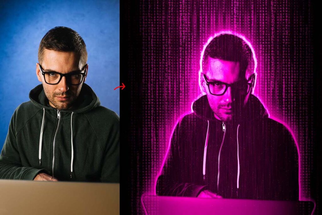 Hacker Matrix Photo Effects - MasterBundles