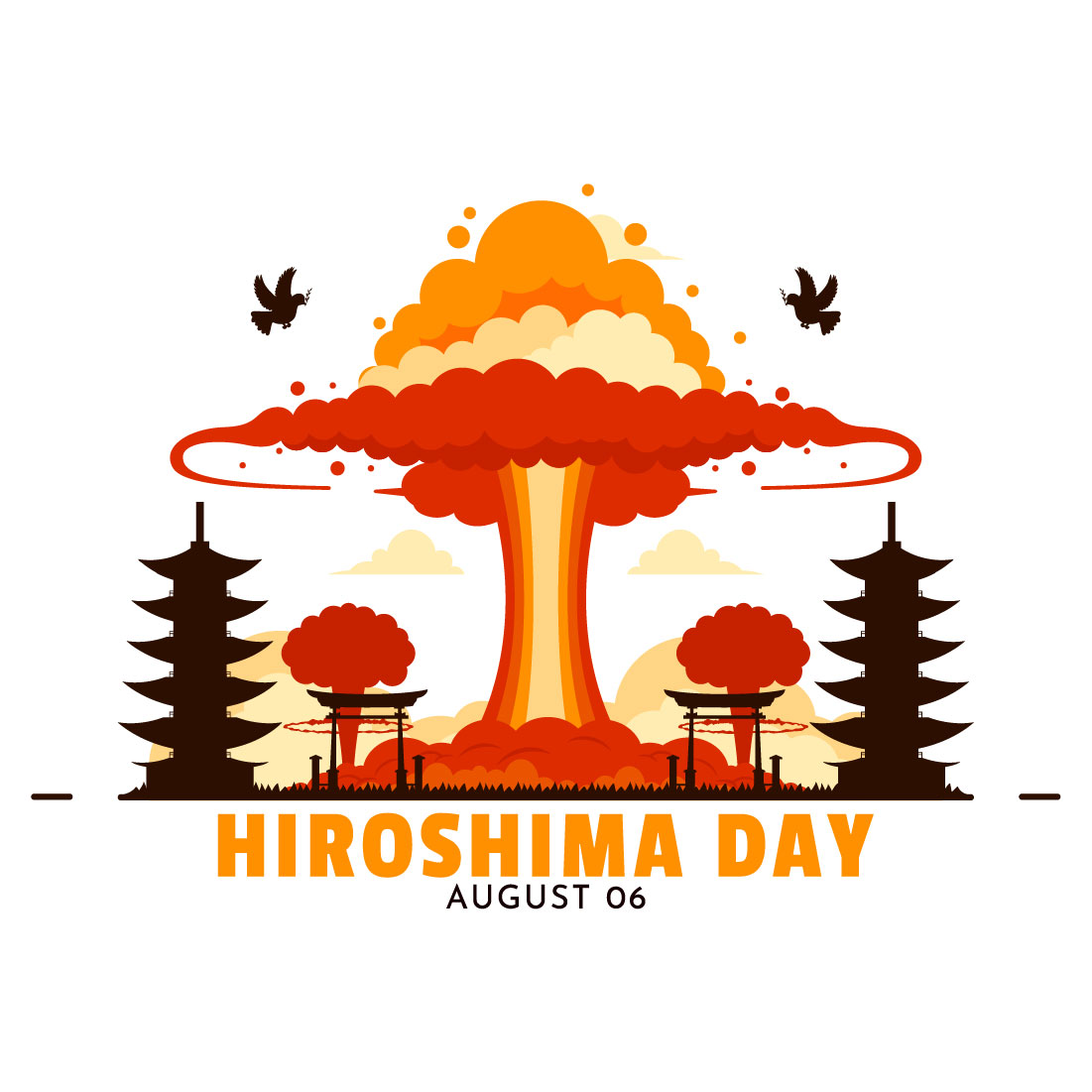 12 Hiroshima Day Illustration preview image.