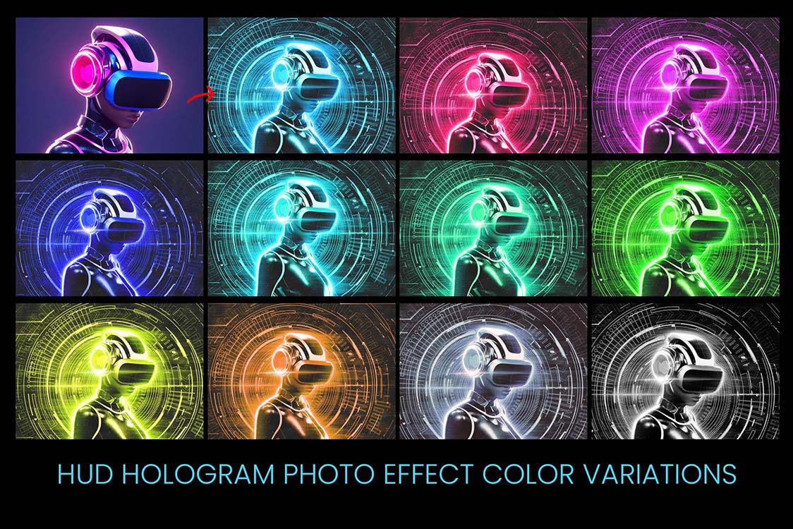 hud hologram photo effect color 878