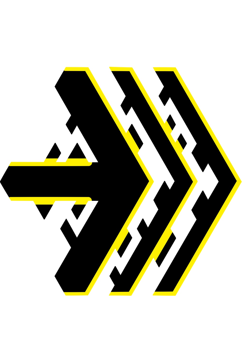 Black Yellow Arrow with Diamond As Visual Accent pinterest preview image.